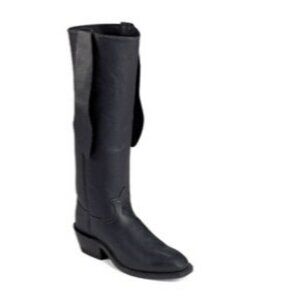 Rare Tony Lama Shooter Stovetop Black Leather Reenactment Boots 6297 8D Western